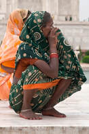 Indian lady squatting posture